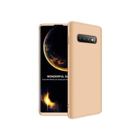 Microsonic Samsung Galaxy S10 Plus Double Dip 360 Protective Gold Kılıf