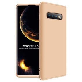 Microsonic Samsung Galaxy S10 Plus Double Dip 360 Protective Gold Kılıf