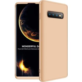Microsonic Samsung Galaxy S10 Plus Double Dip 360 Protective Gold Kılıf