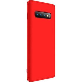 Microsonic Samsung Galaxy S10 Plus Double Dip 360 Protective Kırmızı Kılıf