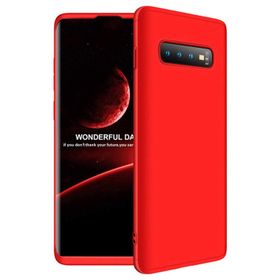 Microsonic Samsung Galaxy S10 Plus Double Dip 360 Protective Kırmızı Kılıf