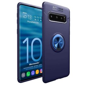 Microsonic Samsung Galaxy S10 Plus Military Ring Holder Lacivert Kılıf