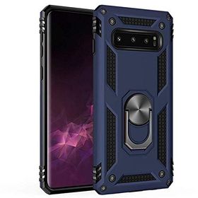Microsonic Samsung Galaxy S10 Plus Military Ring Holder Lacivert Kılıf