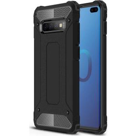 Microsonic Samsung Galaxy S10 Plus Rugged Armor Siyah Kılıf