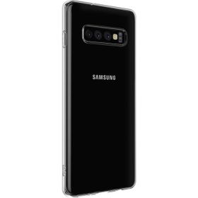 Microsonic Samsung Galaxy S10 Plus Transparent Soft Beyaz Kılıf