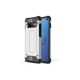 Microsonic Samsung Galaxy S10 Rugged Armor Gümüş Kılıf