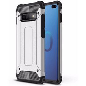 Microsonic Samsung Galaxy S10 Rugged Armor Gümüş Kılıf