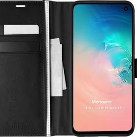 Microsonic Samsung Galaxy S10e Delux Leather Wallet Siyah Kılıf