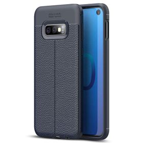 Microsonic Samsung Galaxy S10e Deri Dokulu Lacivert Silikon Kılıf