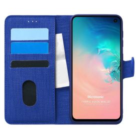 Microsonic Samsung Galaxy S10E Fabric Book Wallet Lacivert Kılıf