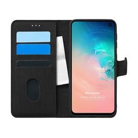 Microsonic Samsung Galaxy S10E Fabric Book Wallet Siyah Kılıf