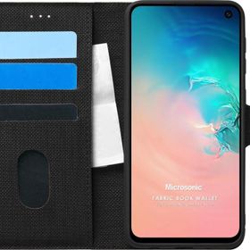 Microsonic Samsung Galaxy S10E Fabric Book Wallet Siyah Kılıf