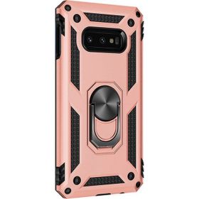 Microsonic Samsung Galaxy S10e Military Ring Holder Gold Kılıf