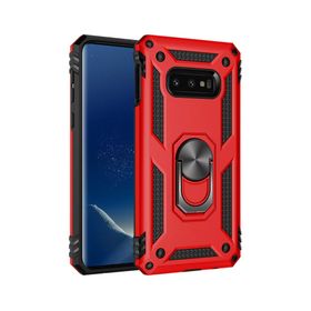 Microsonic Samsung Galaxy S10e Military Ring Holder Kırmızı Kılıf
