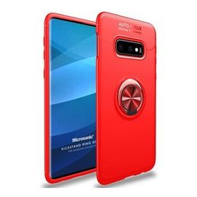 Microsonic Samsung Galaxy S10e Military Ring Holder Kırmızı Kılıf