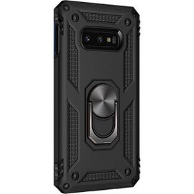 Microsonic Samsung Galaxy S10e Military Ring Holder Siyah Kılıf