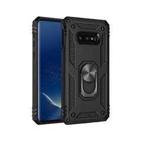 Microsonic Samsung Galaxy S10e Military Ring Holder Siyah Kılıf