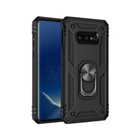 Microsonic Samsung Galaxy S10e Military Ring Holder Siyah Kılıf