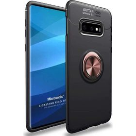 Microsonic Samsung Galaxy S10e Military Ring Holder Siyah Kılıf