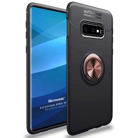 Microsonic Samsung Galaxy S10e Military Ring Holder Siyah Kılıf