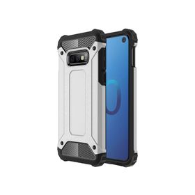 Microsonic Samsung Galaxy S10e Rugged Armor Gümüş Kılıf