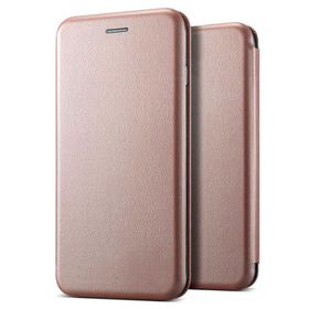 Microsonic Samsung Galaxy S10E Ultra Slim Leather Design Flip Cover Rose Gold Cep Telefonu Kılıfı