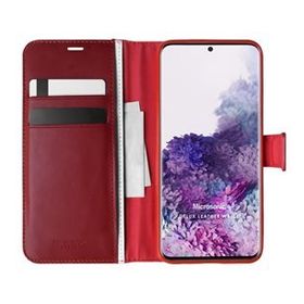 Microsonic Samsung Galaxy S20 Delux Leather Wallet Kırmızı Cep Telefonu Kılıf