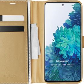 Microsonic Samsung Galaxy S20 FE Delux Leather Wallet Gold Cep Telefonu Kılıf