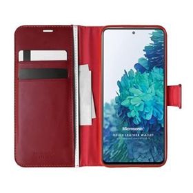 Microsonic Samsung Galaxy S20 FE Delux Leather Wallet Kırmızı Cep Telefonu Kılıf