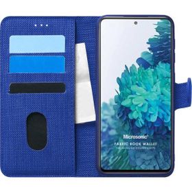Microsonic Samsung Galaxy S20 FE Fabric Book Wallet Lacivert Kılıf
