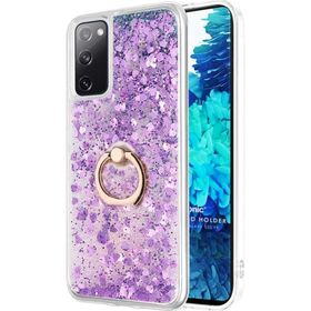 Microsonic Samsung Galaxy S20 FE Glitter Liquid Holder Mor Cep Telefonu Kılıf