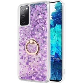 Microsonic Samsung Galaxy S20 FE Glitter Liquid Holder Mor Cep Telefonu Kılıf