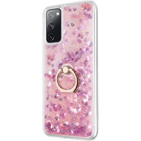 Microsonic Samsung Galaxy S20 FE Glitter Liquid Holder Pembe Cep Telefonu Kılıf