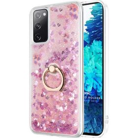 Microsonic Samsung Galaxy S20 FE Glitter Liquid Holder Pembe Cep Telefonu Kılıf