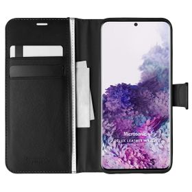 Microsonic Samsung Galaxy S20 Plus Delux Leather Wallet Siyah Kılıf