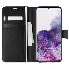 Microsonic Samsung Galaxy S20 Plus Delux Leather Wallet Siyah Kılıf