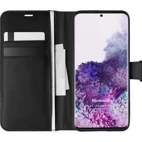 Microsonic Samsung Galaxy S20 Plus Delux Leather Wallet Siyah Kılıf