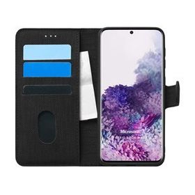 Microsonic Samsung Galaxy S20 Plus Fabric Book Wallet Siyah Kılıf