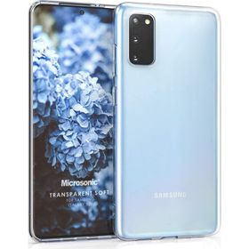 Microsonic Samsung Galaxy S20 Transparent Soft Beyaz Kılıf