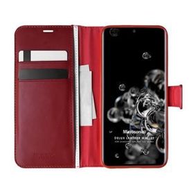 Microsonic Samsung Galaxy S20 Ultra Delux Leather Wallet Kırmızı Cep Telefonu Kılıfı