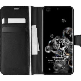 Microsonic Samsung Galaxy S20 Ultra Delux Leather Wallet Siyah Kılıf