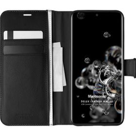 Microsonic Samsung Galaxy S20 Ultra Delux Leather Wallet Siyah Kılıf