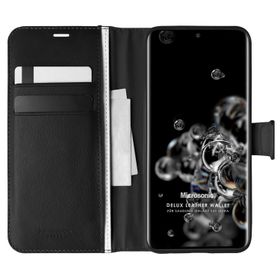 Microsonic Samsung Galaxy S20 Ultra Delux Leather Wallet Siyah Kılıf