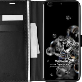 Microsonic Samsung Galaxy S20 Ultra Delux Leather Wallet Siyah Kılıf