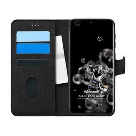Microsonic Samsung Galaxy S20 Ultra Fabric Book Wallet Siyah Kılıf