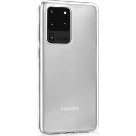 Microsonic Samsung Galaxy S20 Ultra Transparent Soft Beyaz Şeffaf Kılıf