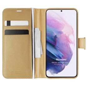Microsonic Samsung Galaxy S21 Delux Leather Wallet Kılıf