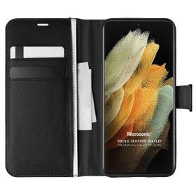 Microsonic Samsung Galaxy S21 Delux Leather Wallet Kılıf