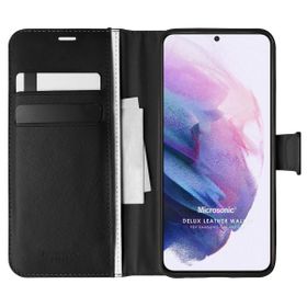 Microsonic Samsung Galaxy S21 Delux Leather Wallet Kılıf