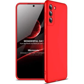 Microsonic Samsung Galaxy S21 Double Dip 360 Protective Kırmızı Cep Telefonu Kılıfı